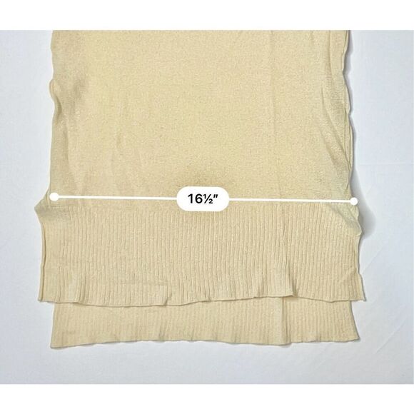 Wishlist Vneck‎ High Low Hem Split Sleeve & Hem Yellow Sweater sz Small - Picture 7 of 11